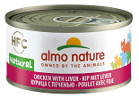 Almo Nature kattenvoer HFC Natural kip en lever 70 gr