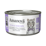 Amanova Kattenvoer Tuna & Shrimps in Jelly 70 gr