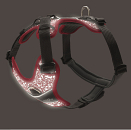 Hunter hondentuig Divo Reflective Rood/Grijs