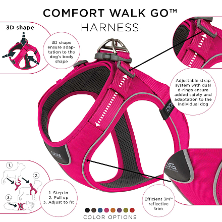 DOG Copenhagen hondentuig Comfort Walk Go Wild Rose