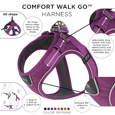 DOG Copenhagen hondentuig Comfort Walk Go Purple Passion