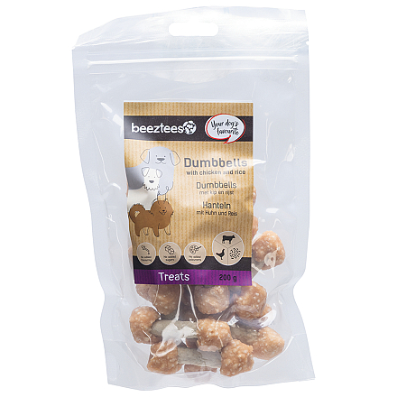 Beeztees Dumbbells met Kip en Rijst 200 gr