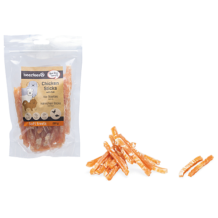 Beeztees Kip Staafjes met Vis 200 gr